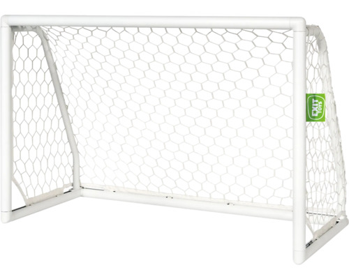 Biela futbalová bránka so sieťou