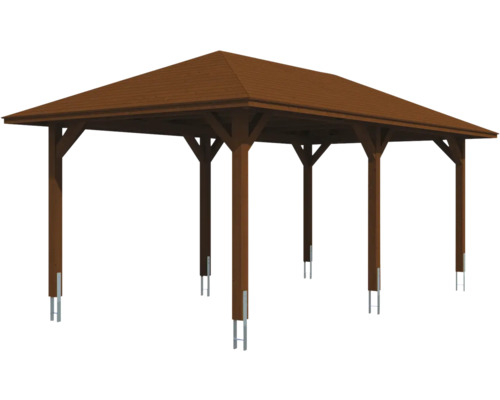 Drevený záhradný altánok so strechou