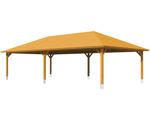 Drevený pavilón so strechou