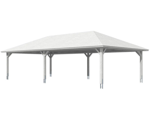 Voľne stojaci drevený prístrešok so strechou