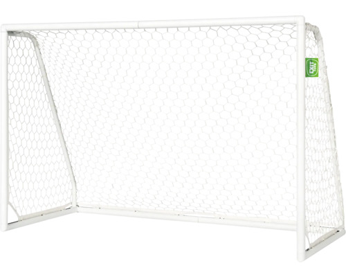 Biela futbalová bránka so sieťou