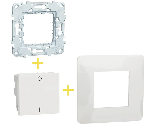Spínač s rámom a nosným krúžkom pre elektroinštaláciu