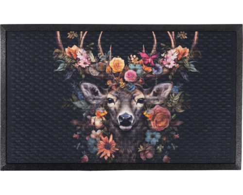 Rohožka so vzorom jeleňa a kvetov