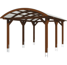 Drevený carport s priehľadnou strechou