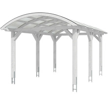 Drevený carport s priehľadnou strechou