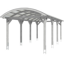Drevený carport s priesvitnou strechou