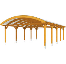 Drevený carport s priehľadnou strechou