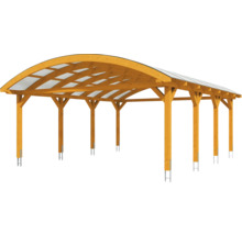 Drevený carport s oblúkom