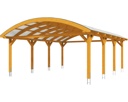 Drevený carport s oblúkom