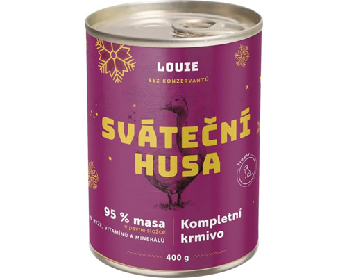 Konzerva pre psov Louie Sviatočná hus 400 g