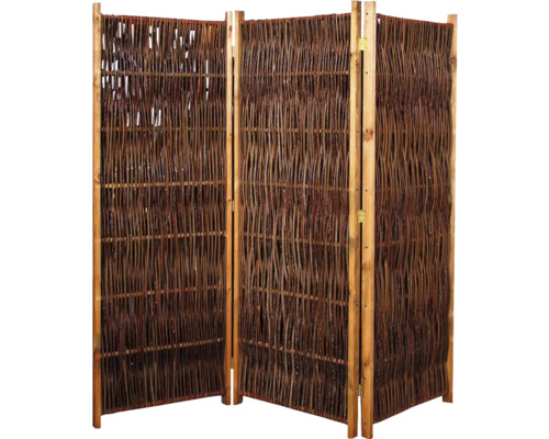 Flexibilná zástena z vŕbového prútia do interiéru