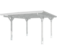 Drevený carport s plochou strechou na zastrešenie áut