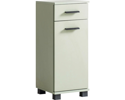 Kúpeľňová skrinka nízka Möbelpartner Palermo pistáciová 30,3 x 75,3 x 32,6 cm Spodná skrinka s dvoma zásuvkami a nožičkami