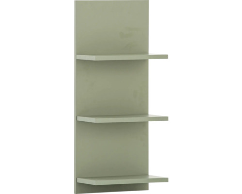 Nástenný regál Möbelpartner Palermo pistáciová 30,3 x 70,2 x 17,45 cm Nástenná polica s tromi policami na montáž na stenu