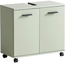 Skrinka pod umývadlo s dvomi dvierkami a kolieskami