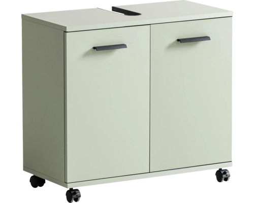 Skrinka pod umývadlo s dvomi dvierkami a kolieskami