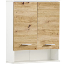 Závesná skrinka s dvomi dvierkami a otvorenou priehradkou