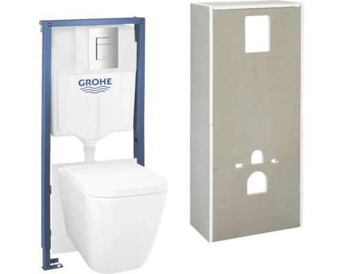 Závesné WC set GROHE Solido Clova Ceramic bez splachovacieho kruhu vr. WC dosky 36535000