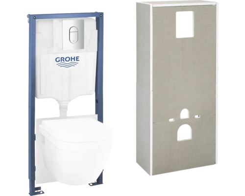 Závesné WC set GROHE Solido Euro Ceramic bez splachovacieho kruhu vr. WC dosky 36533000