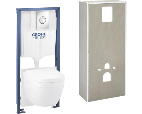 Závesné WC set GROHE Solido Euro Ceramic bez splachovacieho kruhu vr. WC dosky 36534000