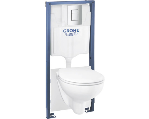 Závesné WC set GROHE Solido Bau Ceramic bez splachovacieho kruhu vr. WC dosky 39586000