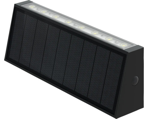 Čierne solárne svietidlo s LED žiarovkami