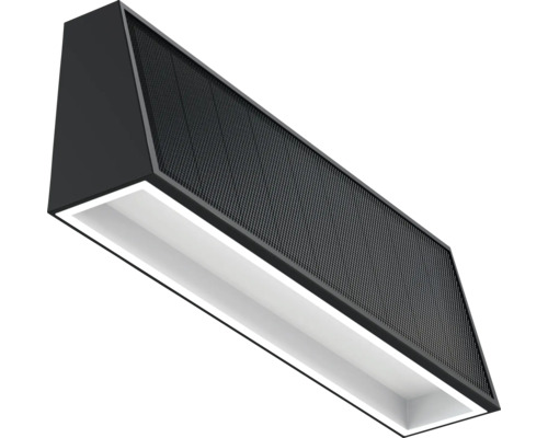 Čierne stropné svietidlo s mriežkovou štruktúrou