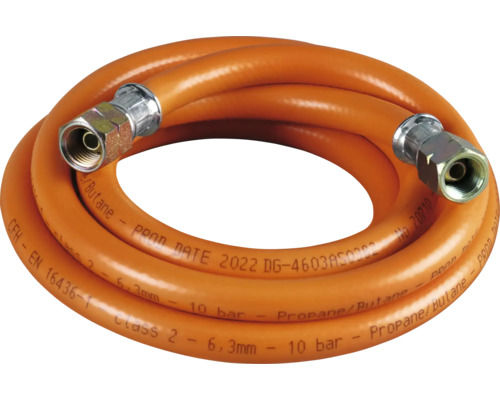 Hadica na propan bután CFH 3/8" 3 m , bez závitové vsuvky Propánová hadica s prípojkami