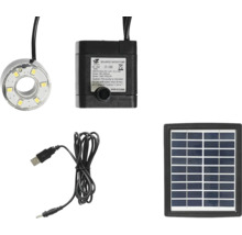 Solárne vodné čerpadlo s LED krúžkom a solárnym modulom