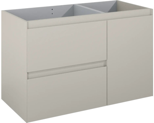 Kúpeľňová skrinka pod umývadlo Jungborn DECEM fume 1000 x 635 x 458 mm 169005 Skrinka pod umývadlo s dvomi zásuvkami a jednými dverami