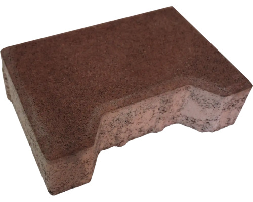 Zámková dlažba Háčko krajový prvok 14 x 20 x 8 cm červená Zámková dlažba Háčko krajový prvok 14 x 20 x 8 cm červená