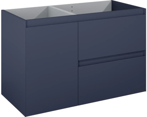 Kúpeľňová skrinka pod umývadlo Jungborn DECEM navy modrá 1000 x 635 x 458 mm 169008 Skrinka pod umývadlo s dvoma zásuvkami a jednými dvierkami
