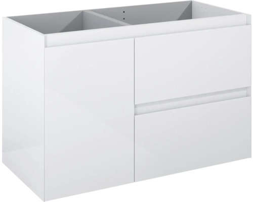 Kúpeľňová skrinka pod umývadlo Jungborn DECEM biela 1000 x 635 x 458 mm 169090 Biela skrinka pod umývadlo s dvomi zásuvkami do kúpeľne