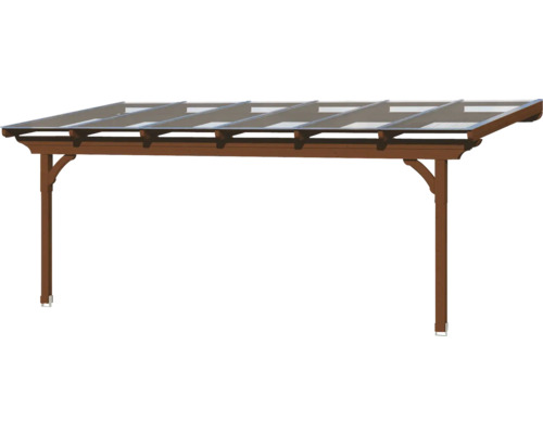 Drevený prístrešok pre auto s priehľadnou strechou pre vonkajšie použitie