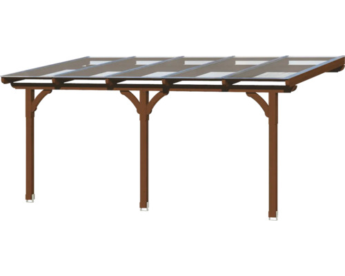 Drevený carport s priehľadnou strechou