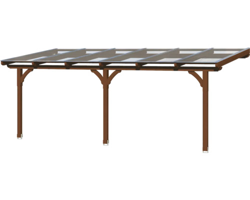 Drevený carport s polykarbonátovou strechou