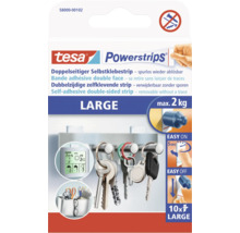 Tesa Powerstrips, veľké obojstranné lepiace prúžky na odstránenie bez stopy, maximálna nosnosť 2 kilogramy
