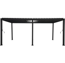 Pergola s lamelovou strechou a kľukovým mechanizmom
