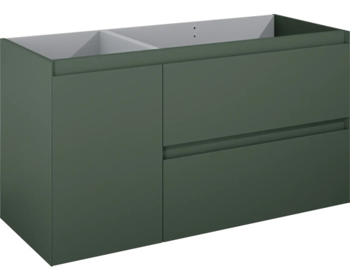 Kúpeľňová skrinka pod umývadlo Jungborn DECEM forrest zelená 1200 x 635 x 458 mm Skrinka pod umývadlo s dvomi zásuvkami