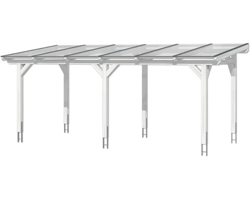 Drevený carport s priesvitnou strechou