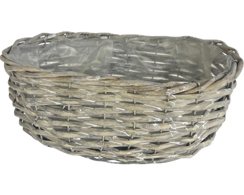 Prútený košík na rastliny s fóliou