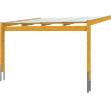 Drevený carport s priehľadnou strechou