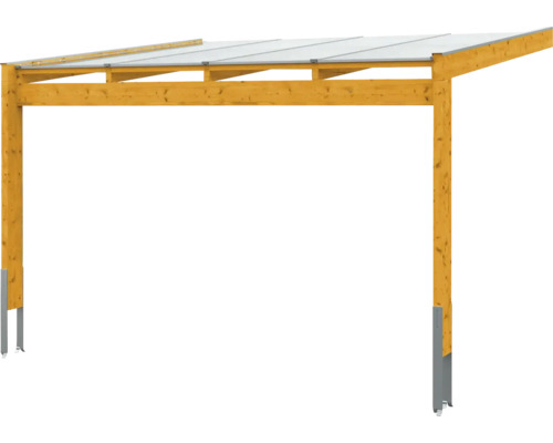 Drevený carport s priehľadnou strechou