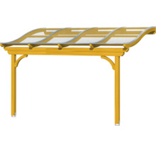 Drevená pergola s priehľadnou strechou
