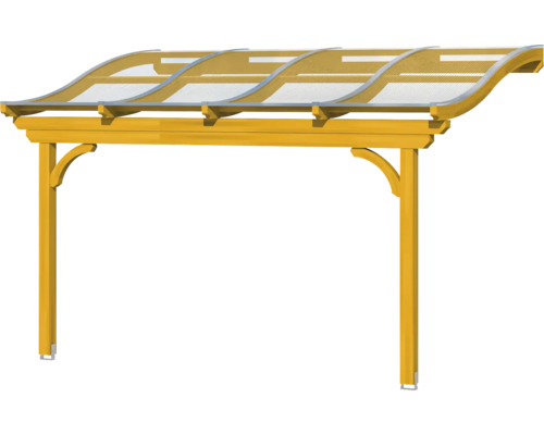 Drevená pergola s priehľadnou strechou