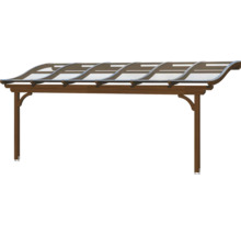Drevená pergola s vlnitou strechou