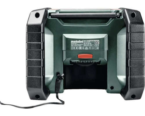 Stavebné rádio Metabo R 12-18 BT, pohľad zozadu