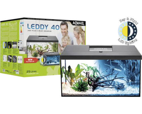 Akvarijný set vrátane LED osvetlenia a vnútorného filtra