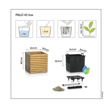 Informácie o produkte Kvetináč Palo 45 Low s rozmermi a údajmi o objeme