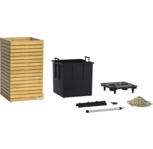 Drevený kvetináč s príslušenstvom